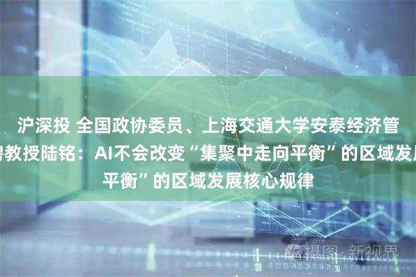 沪深投 全国政协委员、上海交通大学安泰经济管理学院特聘教授陆铭：AI不会改变“集聚中走向平衡”的区域发展核心规律